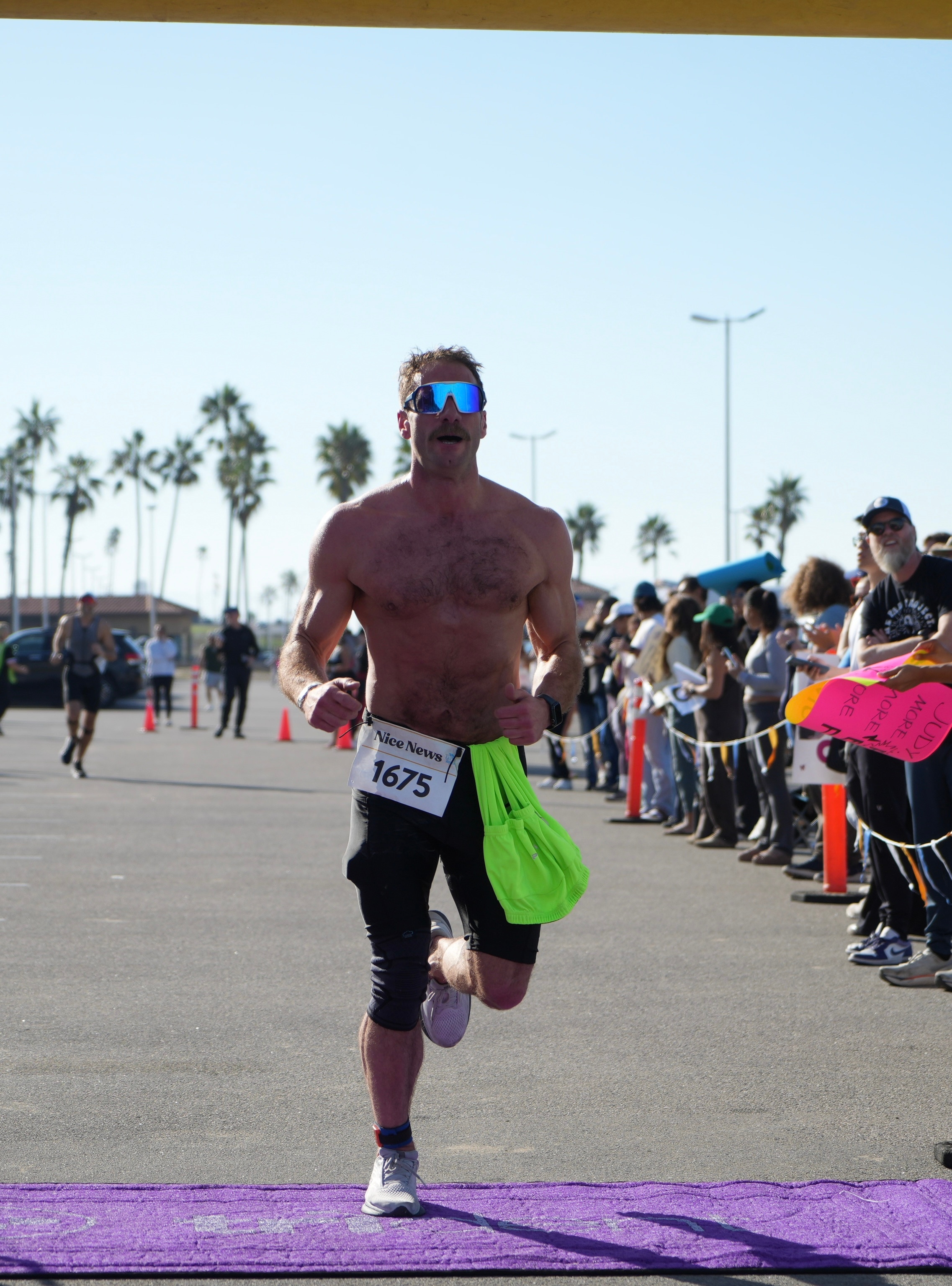 Coach finishing his first triathlon, May 3, 2025